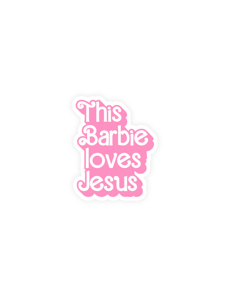 This Barbie Loves Jesus Sticker
