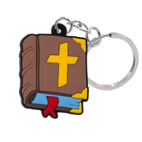 Brown Bible PVC Keychain
