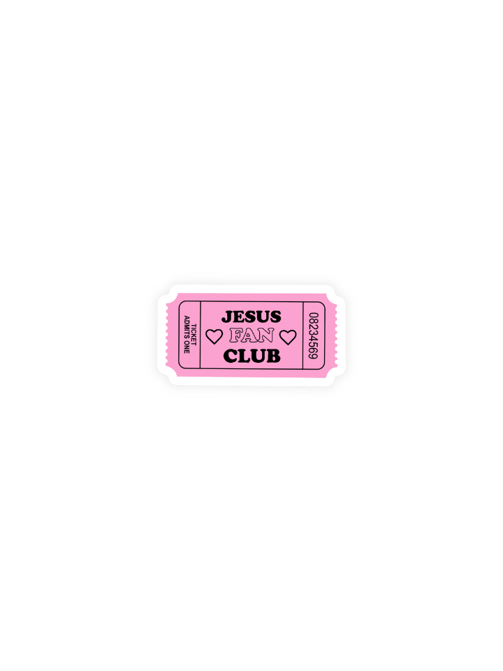 Jesus Fan Club Sticker