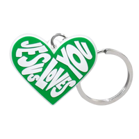 Jesus Loves You PVC Keychain
