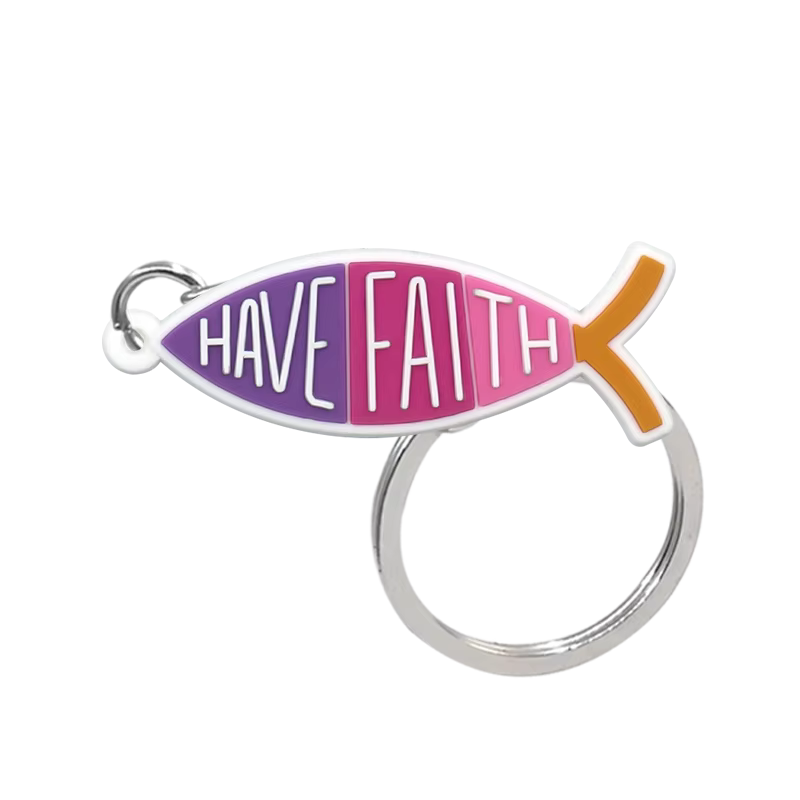 Have Faith PVC Keychain