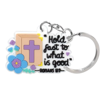 Romans 12:9 PVC Keychain