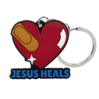 Jesus Heals PVC Keychain