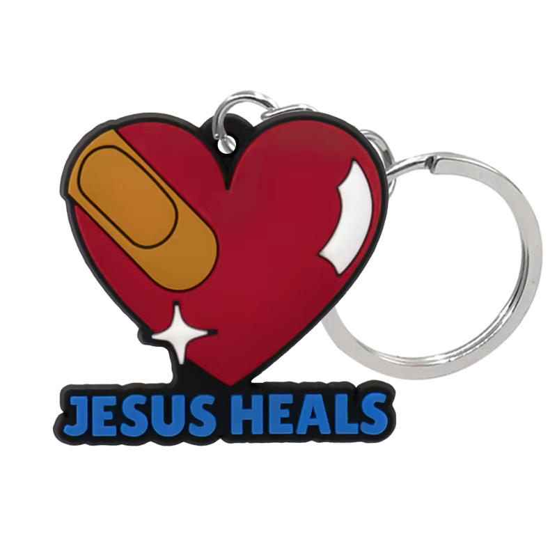 Jesus Heals PVC Keychain