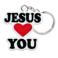 Jesus Loves You PVC Keychain