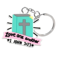 1 John 3:23 PVC Keychain