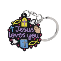 Jesus Loves You PVC Keychain