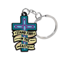 Stand Firm In The Faith PVC Keychain