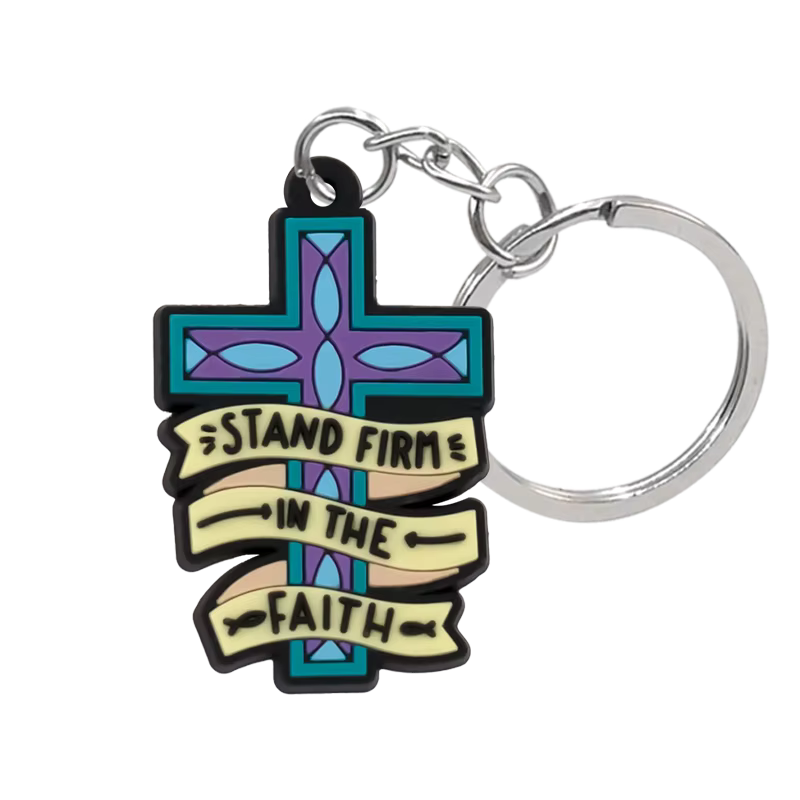 Stand Firm In The Faith PVC Keychain